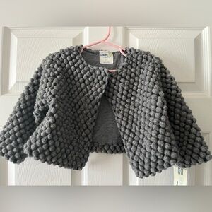 Oshkosh Genuine Kids Gray Textured Wool Cardigan